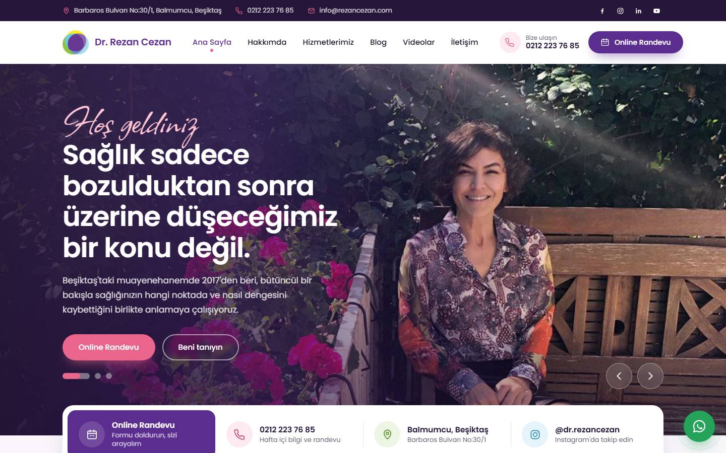Tasarım 1 ana sayfa önizlemesi